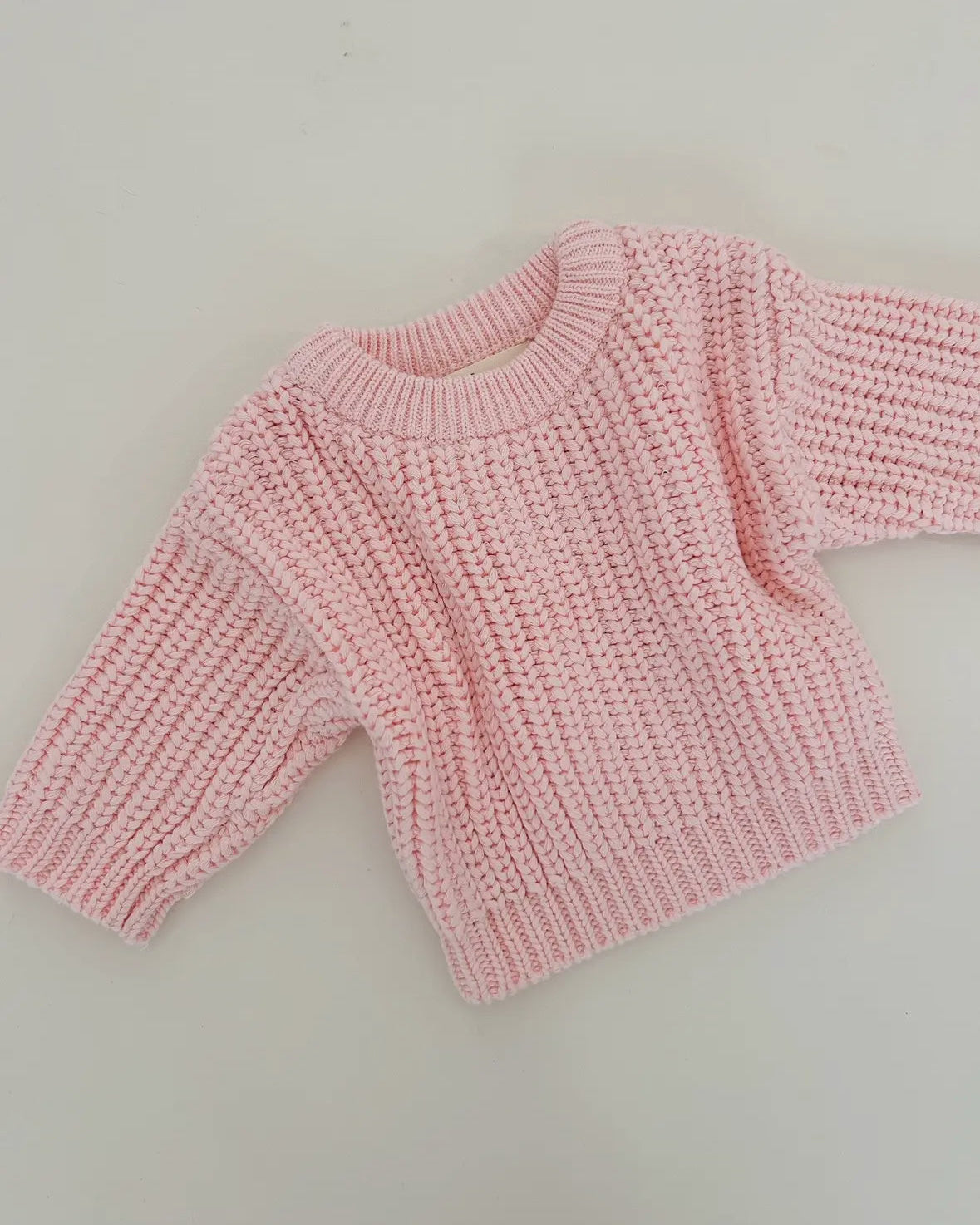 Knitted Baby Jumper Baby Pink