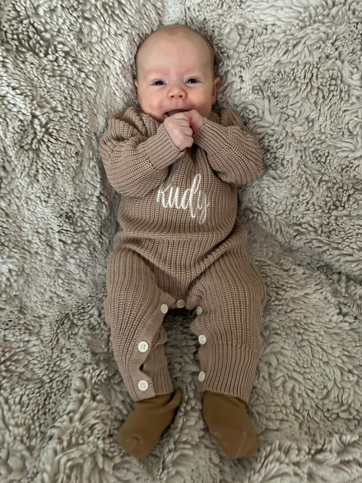 Brown Knitted Romper