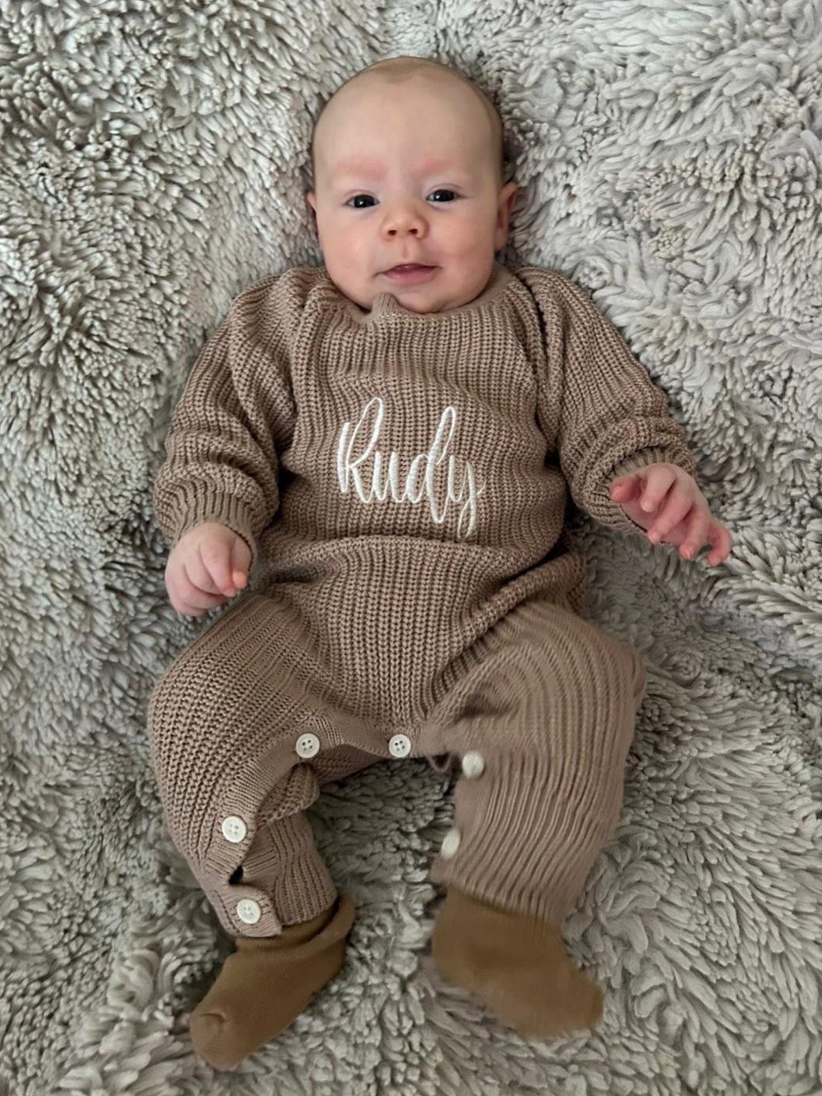 Brown Knitted Romper