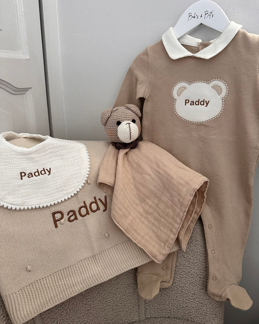 Brown Bear Baby Boy Onsie