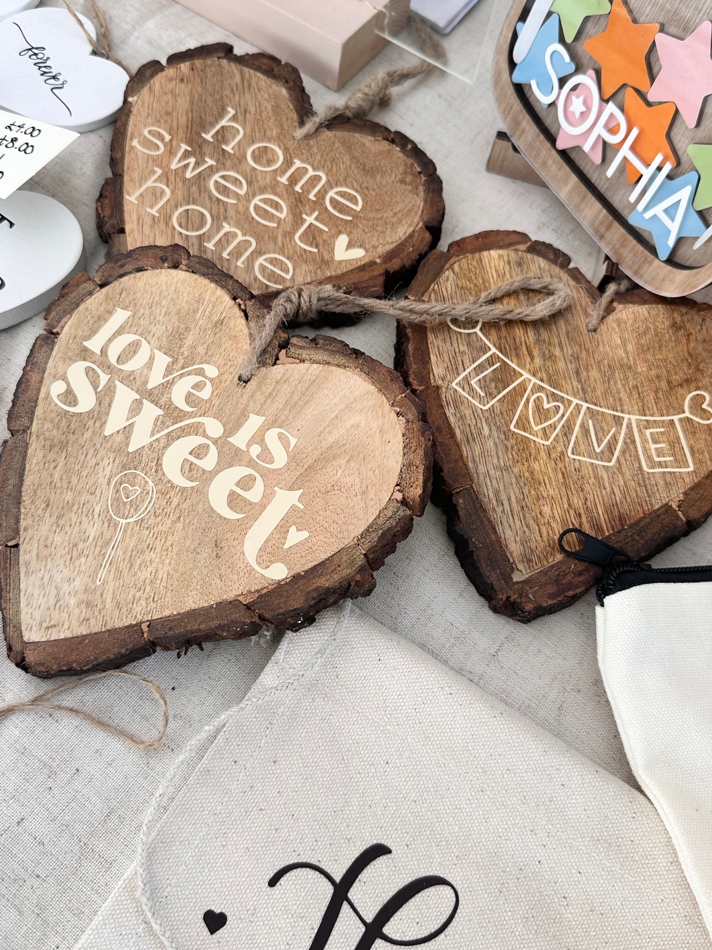 Wooden Hanging Heart