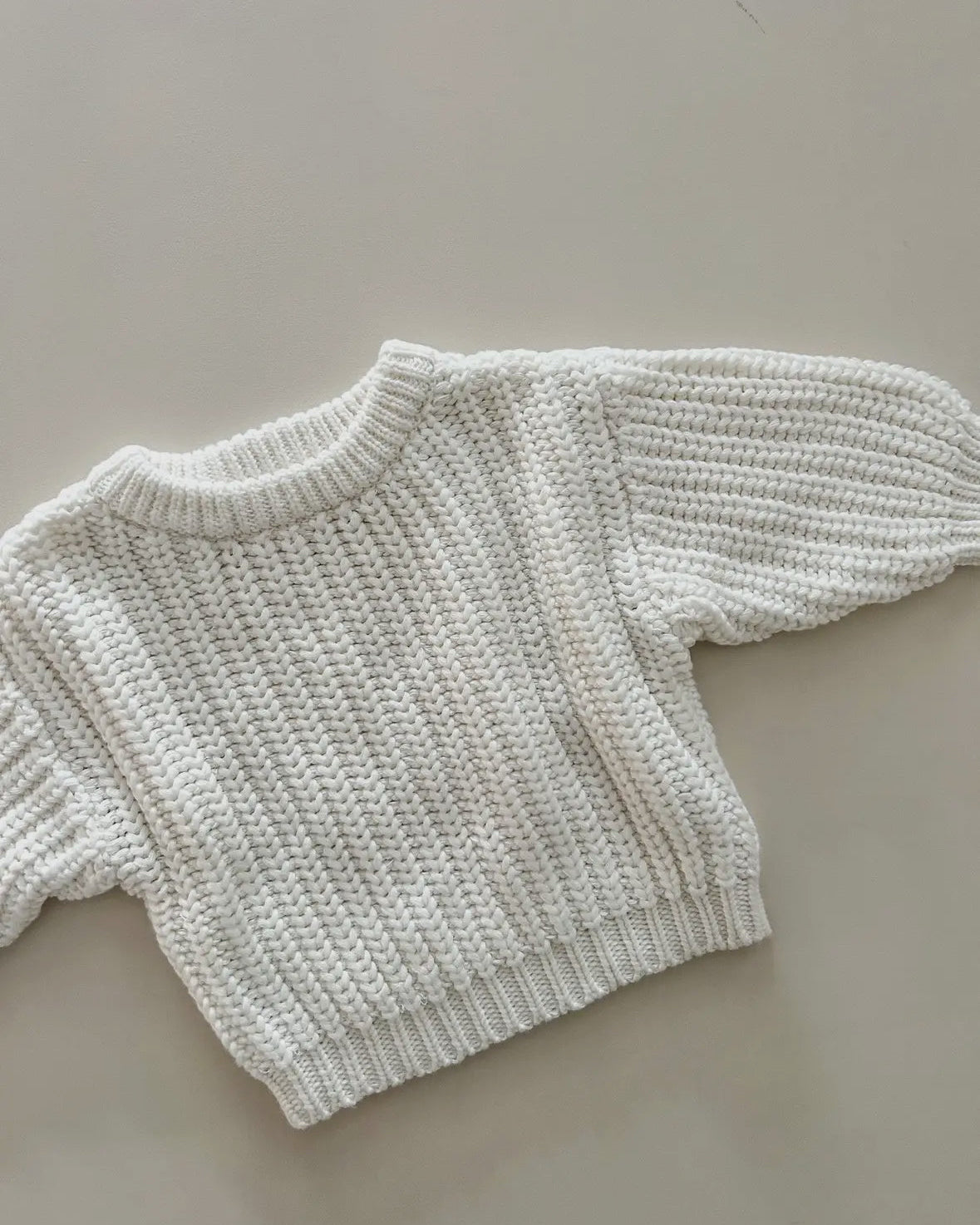 Knitted Baby Jumper White