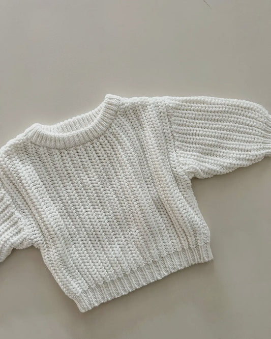 Knitted Baby Jumper White